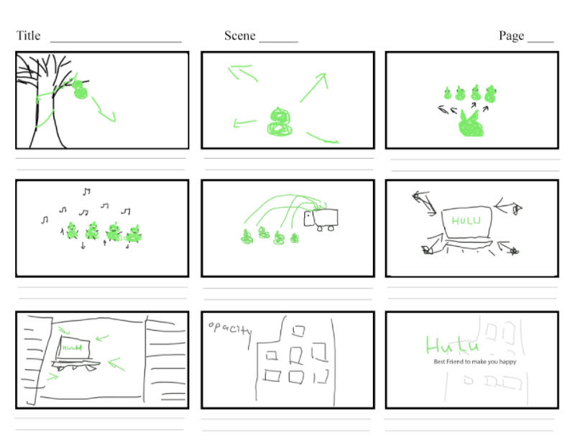 hulu story board 1