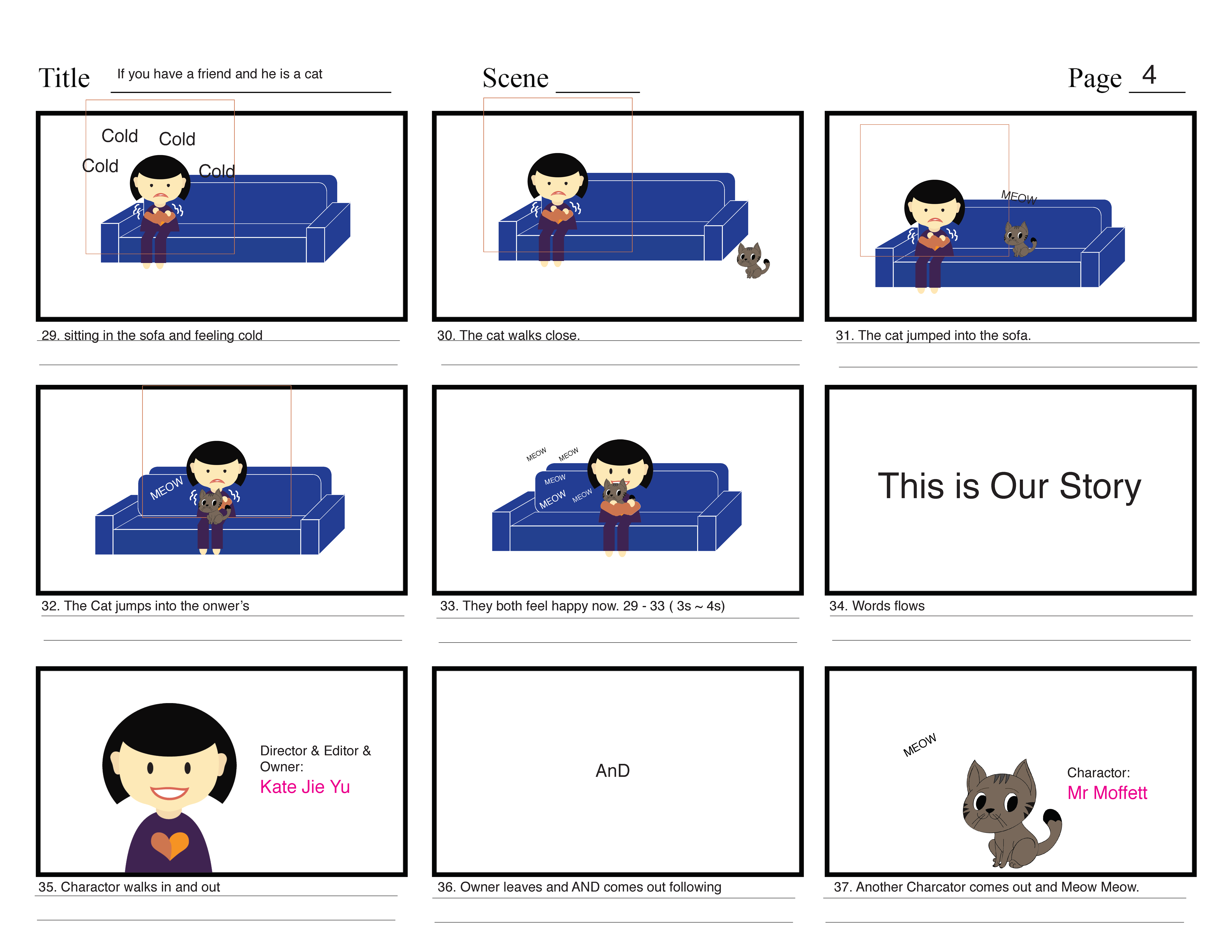 my cat storyboard