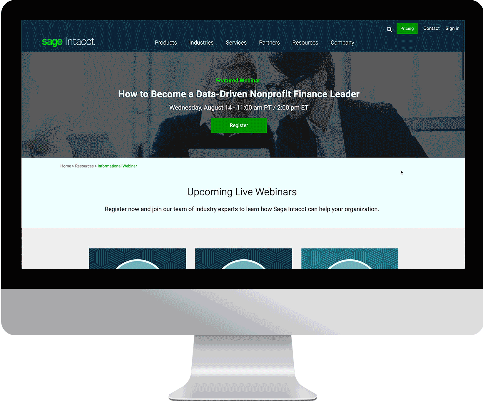 Sage Intacct Home Page
