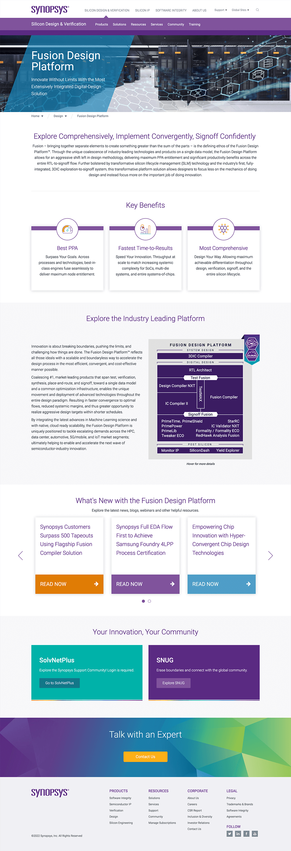 fusion design platform page after