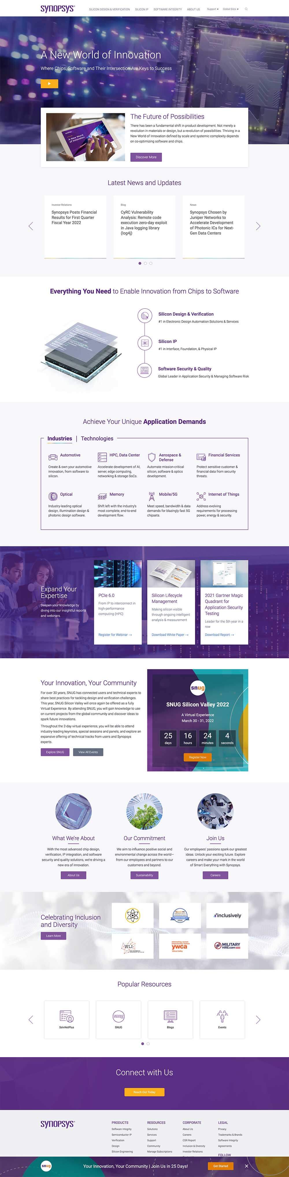 synopsys home page version 2