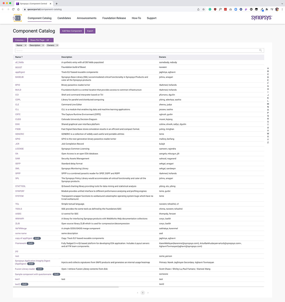 synopsys new navigation